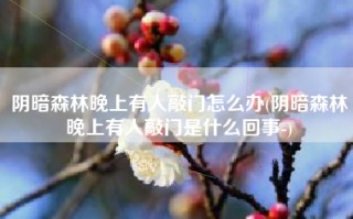 阴暗森林晚上有人敲门怎么办(阴暗森林晚上有人敲门是什么回事-)