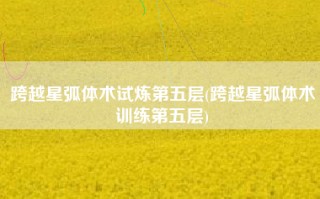 跨越星弧体术试炼第五层(跨越星弧体术训练第五层)