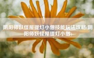 阴阳师妖怪屋提灯小僧技能玩法攻略(阴阳师妖怪屋提灯小僧)
