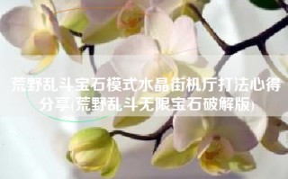 荒野乱斗宝石模式水晶街机厅打法心得分享(荒野乱斗无限宝石破解版)