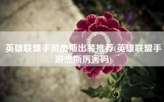 英雄联盟手游杰斯出装推荐(英雄联盟手游杰斯厉害吗)