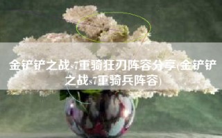 金铲铲之战s7重骑狂刃阵容分享(金铲铲之战s7重骑兵阵容)