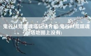 鬼谷八荒噬魂塔玩法介绍(鬼谷八荒噬魂塔地图上没有)