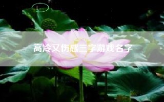 高冷又伤感三字游戏名字