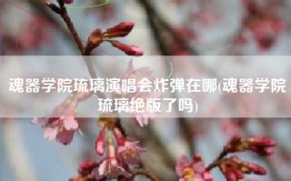 魂器学院琉璃演唱会炸弹在哪(魂器学院琉璃绝版了吗)