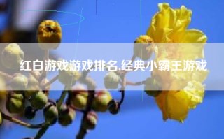 红白游戏游戏排名,经典小霸王游戏