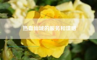 热血仙域的服务和馈赠