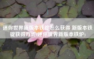 迷你世界新版本铁锭怎么获得 新版本铁锭获得方式(迷你世界新版本铁炉)