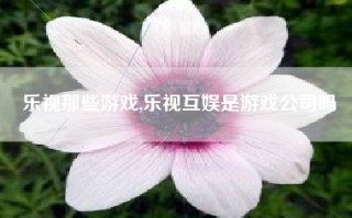 乐视那些游戏,乐视互娱是游戏公司吗