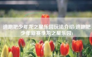逃跑吧少年龙之星乐园玩法介绍(逃跑吧少年新赛季龙之星乐园)