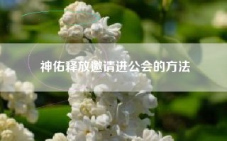神佑释放邀请进公会的方法