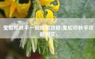 鬼船邓秋平一层线索攻略(鬼船邓秋平攻略图文)