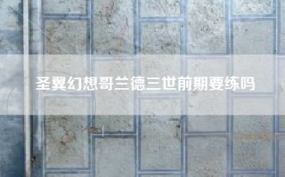 圣翼幻想哥兰德三世前期要练吗