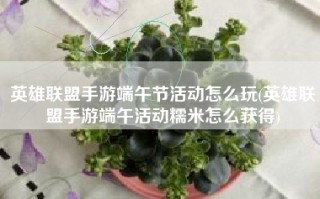 英雄联盟手游端午节活动怎么玩(英雄联盟手游端午活动糯米怎么获得)
