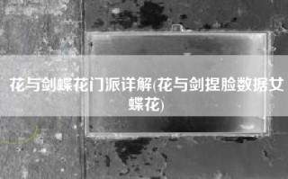 花与剑蝶花门派详解(花与剑捏脸数据女蝶花)