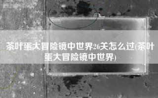 茶叶蛋大冒险镜中世界26关怎么过(茶叶蛋大冒险镜中世界)