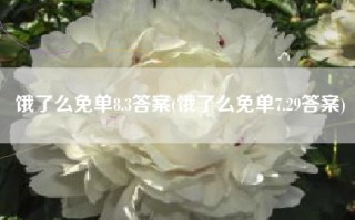 饿了么免单8.3答案(饿了么免单7.29答案)