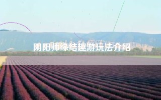 阴阳师缘结趣游玩法介绍