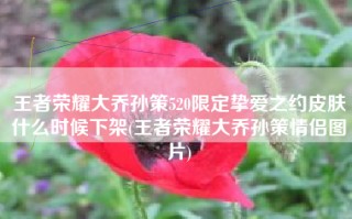 王者荣耀大乔孙策520限定挚爱之约皮肤什么时候下架(王者荣耀大乔孙策情侣图片)