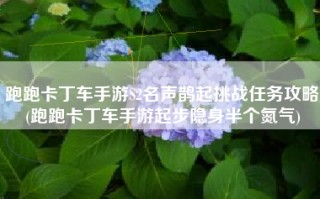 跑跑卡丁车手游S2名声鹊起挑战任务攻略(跑跑卡丁车手游起步隐身半个氮气)