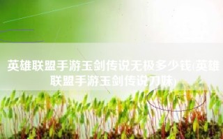 英雄联盟手游玉剑传说无极多少钱(英雄联盟手游玉剑传说刀妹)