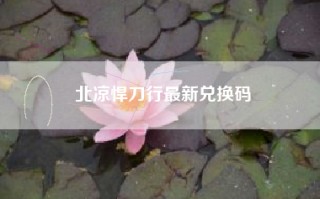 北凉悍刀行最新兑换码