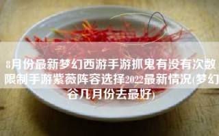 8月份最新梦幻西游手游抓鬼有没有次数限制手游紫薇阵容选择2022最新情况(梦幻谷几月份去最好)