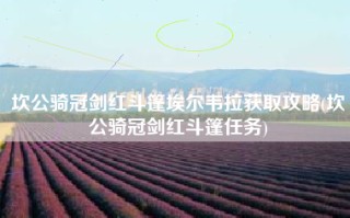 坎公骑冠剑红斗篷埃尔韦拉获取攻略(坎公骑冠剑红斗篷任务)