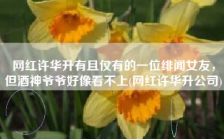 网红许华升有且仅有的一位绯闻女友，但酒神爷爷好像看不上(网红许华升公司)