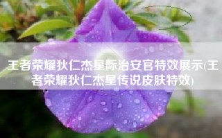 王者荣耀狄仁杰星际治安官特效展示(王者荣耀狄仁杰星传说皮肤特效)