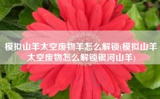 模拟山羊太空废物羊怎么解锁(模拟山羊太空废物怎么解锁银河山羊)