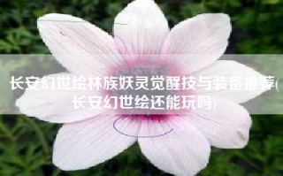 长安幻世绘林族妖灵觉醒技与装备推荐(长安幻世绘还能玩吗)
