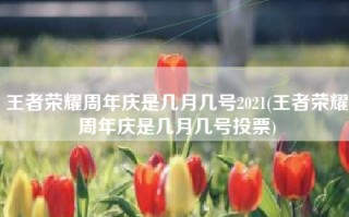 王者荣耀周年庆是几月几号2021(王者荣耀周年庆是几月几号投票)