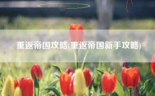 重返帝国攻略(重返帝国新手攻略)