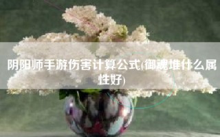 阴阳师手游伤害计算公式(御魂堆什么属性好)