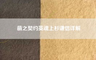 萌之契约英魂上杉谦信详解