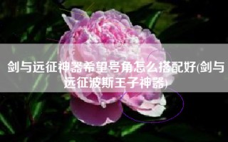 剑与远征神器希望号角怎么搭配好(剑与远征波斯王子神器)