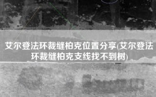 艾尔登法环裁缝柏克位置分享(艾尔登法环裁缝柏克支线找不到树)