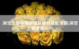 深空之眼中期梦境队推荐搭配攻略(深空之眼梦境70-79)