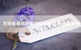 龙珠超基纽升星材料在哪打(龙珠超基纽回归)