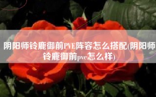 阴阳师铃鹿御前PVE阵容怎么搭配(阴阳师铃鹿御前pve怎么样)