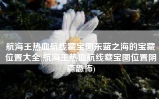 航海王热血航线藏宝图东蓝之海的宝藏位置大全(航海王热血航线藏宝图位置阴森恐怖)