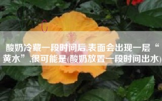 酸奶冷藏一段时间后,表面会出现一层“黄水”,很可能是(酸奶放置一段时间出水)