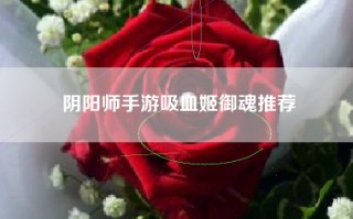 阴阳师手游吸血姬御魂推荐