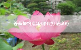苍蓝誓约巡洋9平民打法攻略