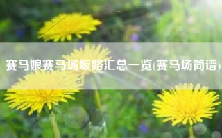 赛马娘赛马场坂路汇总一览(赛马场简谱)