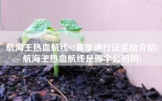 航海王热血航线S2赛季通行证奖励介绍(航海王热血航线是哪个公司的)