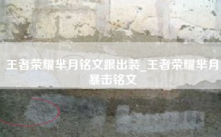 王者荣耀芈月铭文跟出装_王者荣耀芈月暴击铭文
