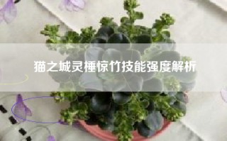 猫之城灵棰惊竹技能强度解析