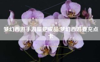 梦幻西游手游蜃蛇成品,梦幻西游要充点卡